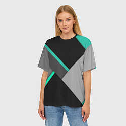 Футболка оверсайз женская Multicoloured, цвет: 3D-принт — фото 2