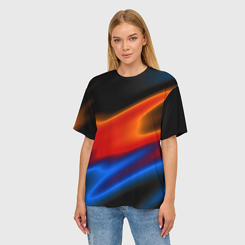 Женская футболка оверсайз Multicoloured / 3D-принт – фото 3