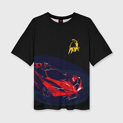 Футболка оверсайз женская Lamborghini Diverso - motorsport, цвет: 3D-принт