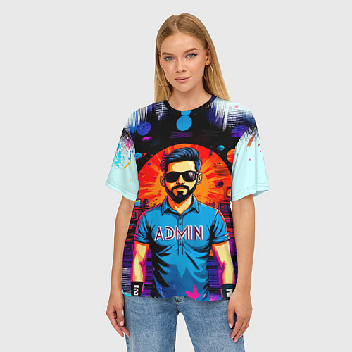 Женская футболка оверсайз Эпичный админ / 3D-принт – фото 3