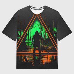 Футболка оверсайз женская Выживание в лесу, цвет: 3D-принт