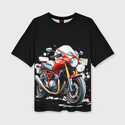 Женская футболка оверсайз Red Moto