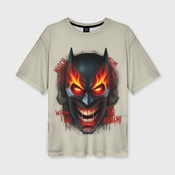 Футболка оверсайз женская Огенный Бэтмент, цвет: 3D-принт