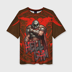 Футболка оверсайз женская Doom dark ages gym, цвет: 3D-принт