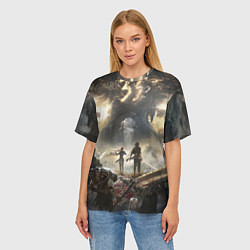 Футболка оверсайз женская Экспедиция Clair Obscur expedition 33, цвет: 3D-принт — фото 2