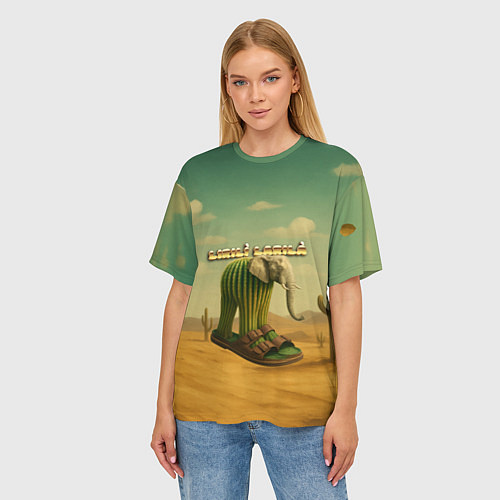 Женская футболка оверсайз Lirili Larila мем / 3D-принт – фото 3