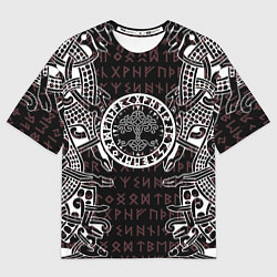 Футболка оверсайз женская Дерево жизни и древние руны, цвет: 3D-принт