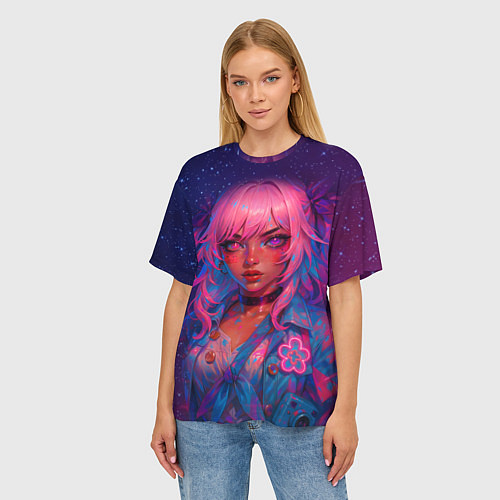 Женская футболка оверсайз Март 7 реализм / 3D-принт – фото 3