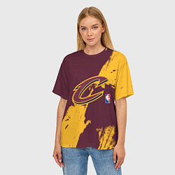 Футболка оверсайз женская Cleveland Cavaliers NBA team, цвет: 3D-принт — фото 2
