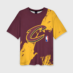 Футболка оверсайз женская Cleveland Cavaliers NBA team, цвет: 3D-принт