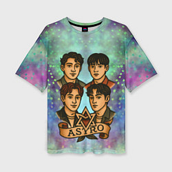 Футболка оверсайз женская Astro в стиле татуировки, цвет: 3D-принт