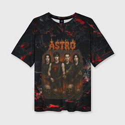 Футболка оверсайз женская Astro в стиле хэви-метал, цвет: 3D-принт