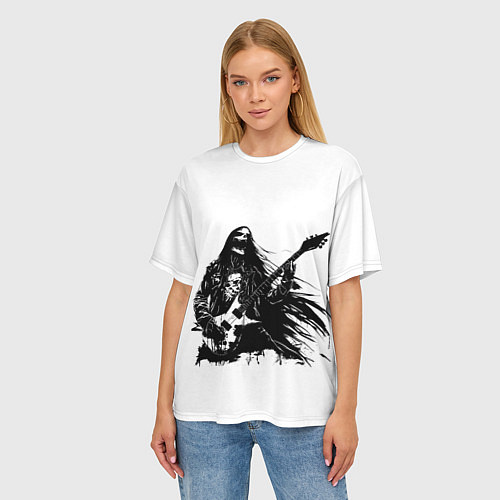 Женская футболка оверсайз Амбассадор рока / 3D-принт – фото 3