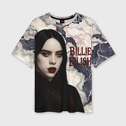 Футболка оверсайз женская Билли Айлиш в стиле готики, цвет: 3D-принт