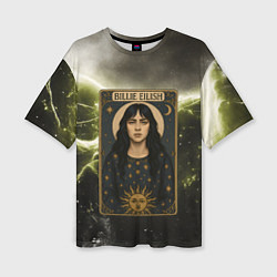 Футболка оверсайз женская Карта с Билли Айлиш, цвет: 3D-принт