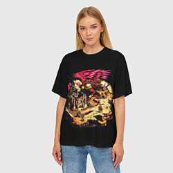 Футболка оверсайз женская Багровый Коатль фабрики - Герои Меча и Магии 3, цвет: 3D-принт — фото 2
