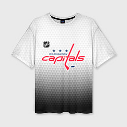 Футболка оверсайз женская Вашингтон Кэпиталз - градиент, цвет: 3D-принт
