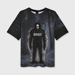 Футболка оверсайз женская Bones в стиле ужасов, цвет: 3D-принт