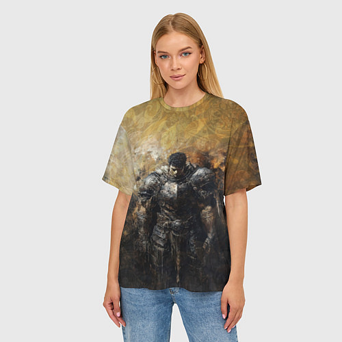 Женская футболка оверсайз Воин Гатц в броне / 3D-принт – фото 3