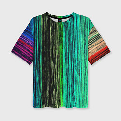 Футболка оверсайз женская Цветовая палитра, цвет: 3D-принт
