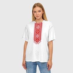 Футболка оверсайз женская Славянская стилистика Русича, цвет: 3D-принт — фото 2