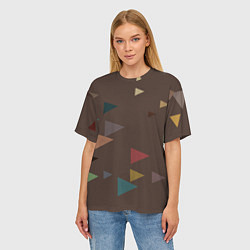 Футболка оверсайз женская Осень палитра глубокий лес, цвет: 3D-принт — фото 2