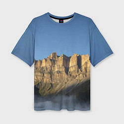 Женская футболка оверсайз Гора Метиген