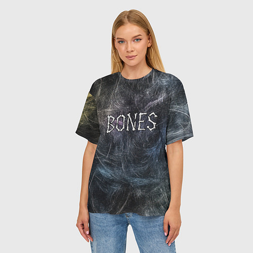 Женская футболка оверсайз Bones из костей / 3D-принт – фото 3