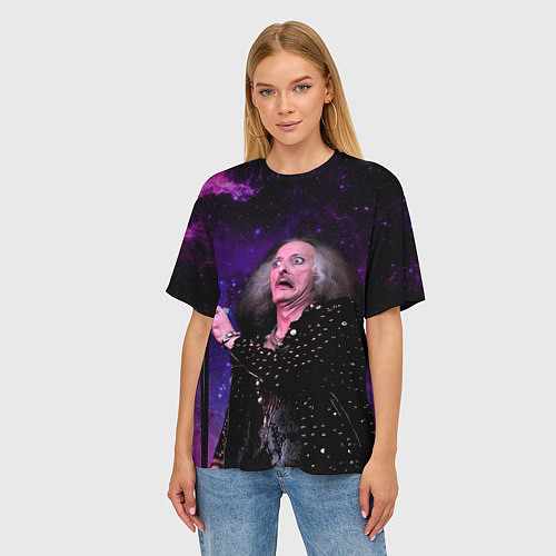 Женская футболка оверсайз Бобби Либлинг - Рокер с выпученными глазами / 3D-принт – фото 3