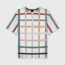 Футболка оверсайз женская Плетенка пастельная, цвет: 3D-принт