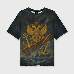 Футболка оверсайз женская ВМФ - арт, цвет: 3D-принт