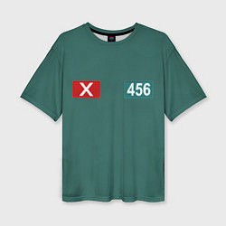 Футболка оверсайз женская Игра кальмара 456, цвет: 3D-принт