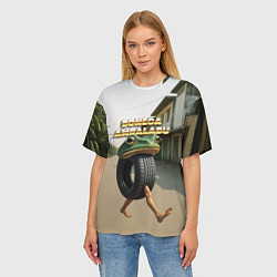 Футболка оверсайз женская Boneca Ambalabu мем, цвет: 3D-принт — фото 2