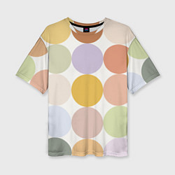 Женская футболка оверсайз Цветочный горошек