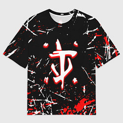 Футболка оверсайз женская Doom краски штрихи, цвет: 3D-принт