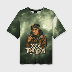 Футболка оверсайз женская XXXTentacion anime, цвет: 3D-принт