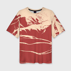 Женская футболка оверсайз Песочные горы-абстракция