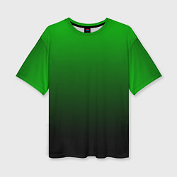 Футболка оверсайз женская Green gradient, цвет: 3D-принт