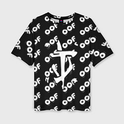Футболка оверсайз женская Doom off black, цвет: 3D-принт