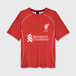 Женская футболка оверсайз Ливепрпуль домашняя форма 2025 2026