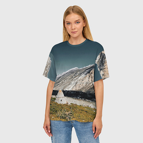 Женская футболка оверсайз Фардык-Кешене / 3D-принт – фото 3