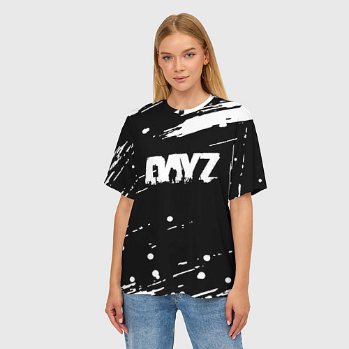 Женская футболка оверсайз Dayz брызги красок / 3D-принт – фото 3