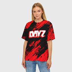 Футболка оверсайз женская Dayz штрихи красок, цвет: 3D-принт — фото 2