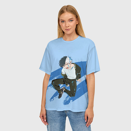 Женская футболка оверсайз Харука Сакура - Ветролом / 3D-принт – фото 3