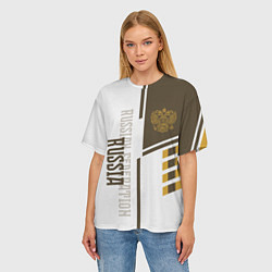 Футболка оверсайз женская Герб России, цвет: 3D-принт — фото 2