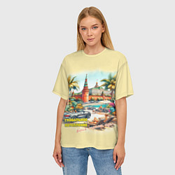 Футболка оверсайз женская Глобальное потепление в Москве, цвет: 3D-принт — фото 2