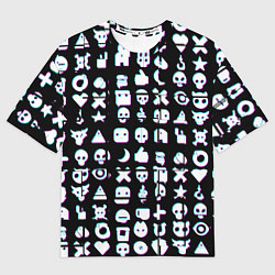 Футболка оверсайз женская Любовь смерть и роботы глитч, цвет: 3D-принт