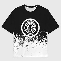 Футболка оверсайз женская Inter краски, цвет: 3D-принт