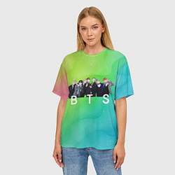Футболка оверсайз женская BTS kpop, цвет: 3D-принт — фото 2