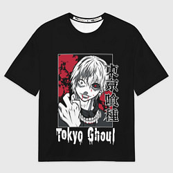 Футболка оверсайз женская Аниме Токийский Гуль, Кен Канеки, цвет: 3D-принт